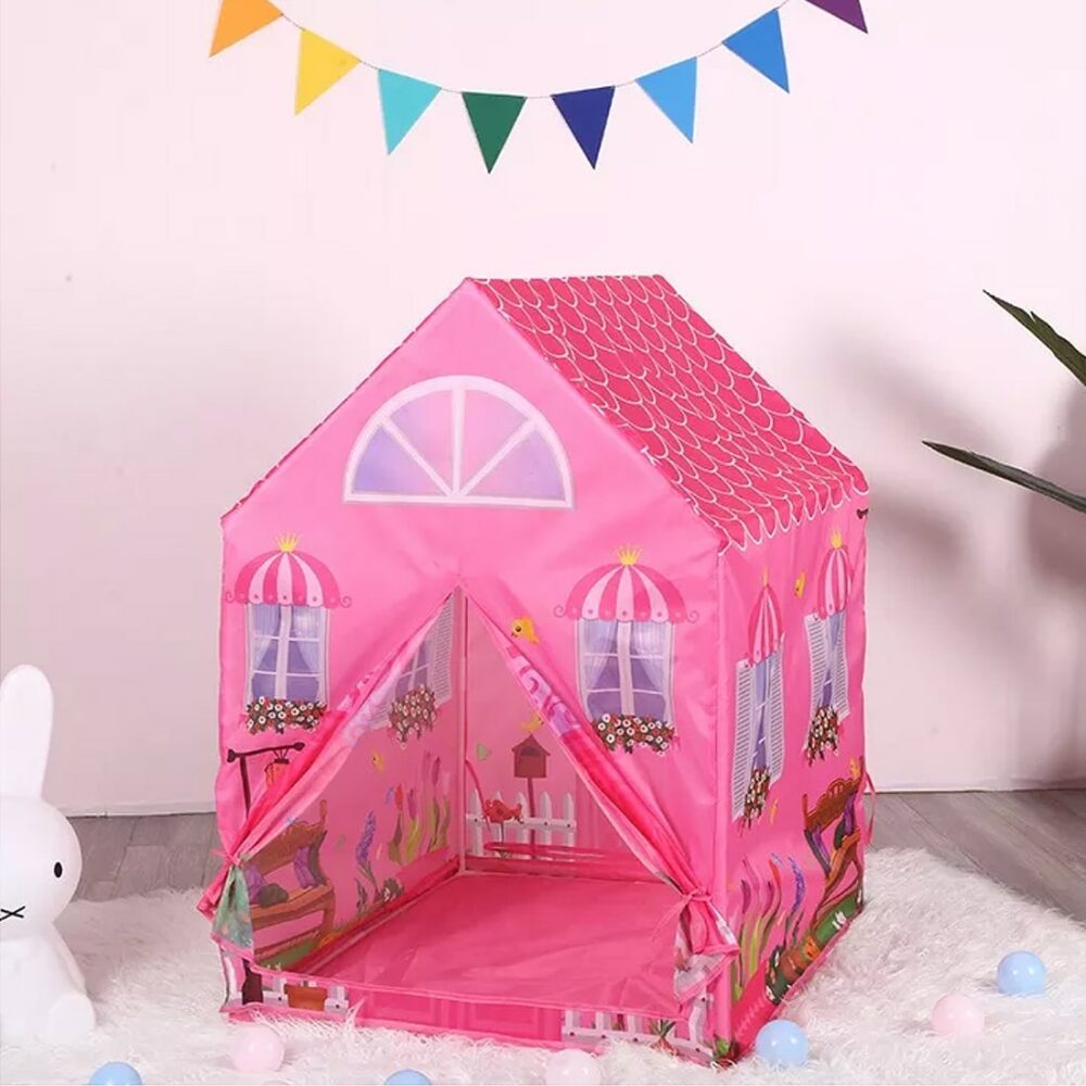 popping pink princess castle tent