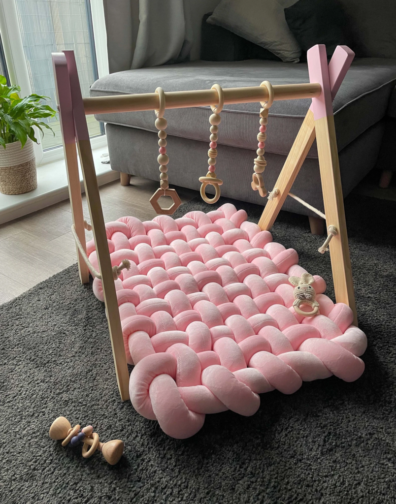 chunky pink baby mat